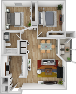 Two Bedroom / One Bath - 903 Sq. Ft.*